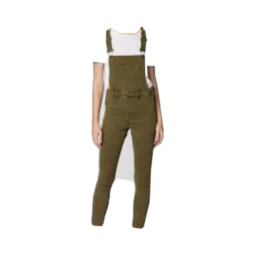 BlankNYC Women's Apple Jack Overalls Olive Green Size 24 NWT